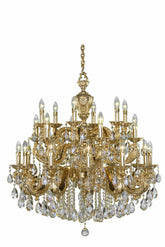 Chandelier 40/24/24 Gold Oxide Pear - 24 Bulb